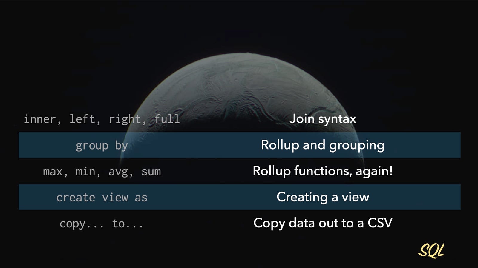 Summary, and Farewell!