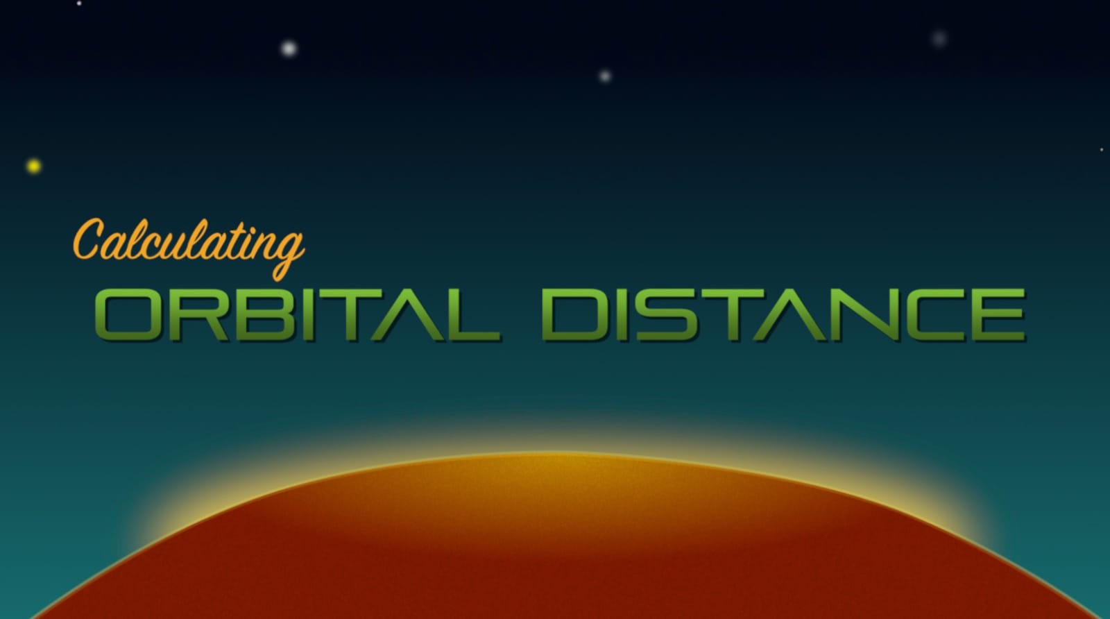 Calculating Orbital Distance
