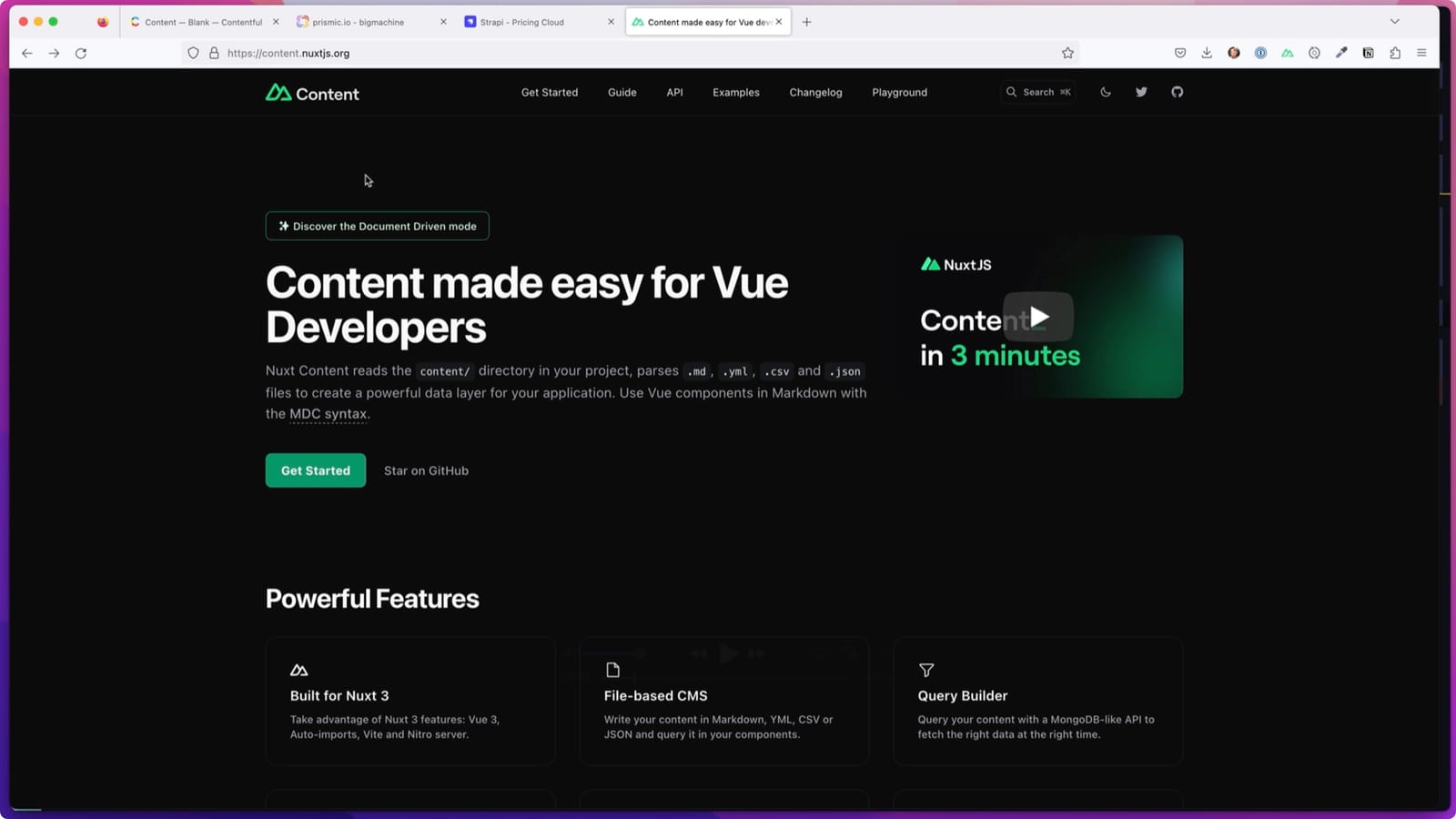 Simple CMS with Nuxt Content