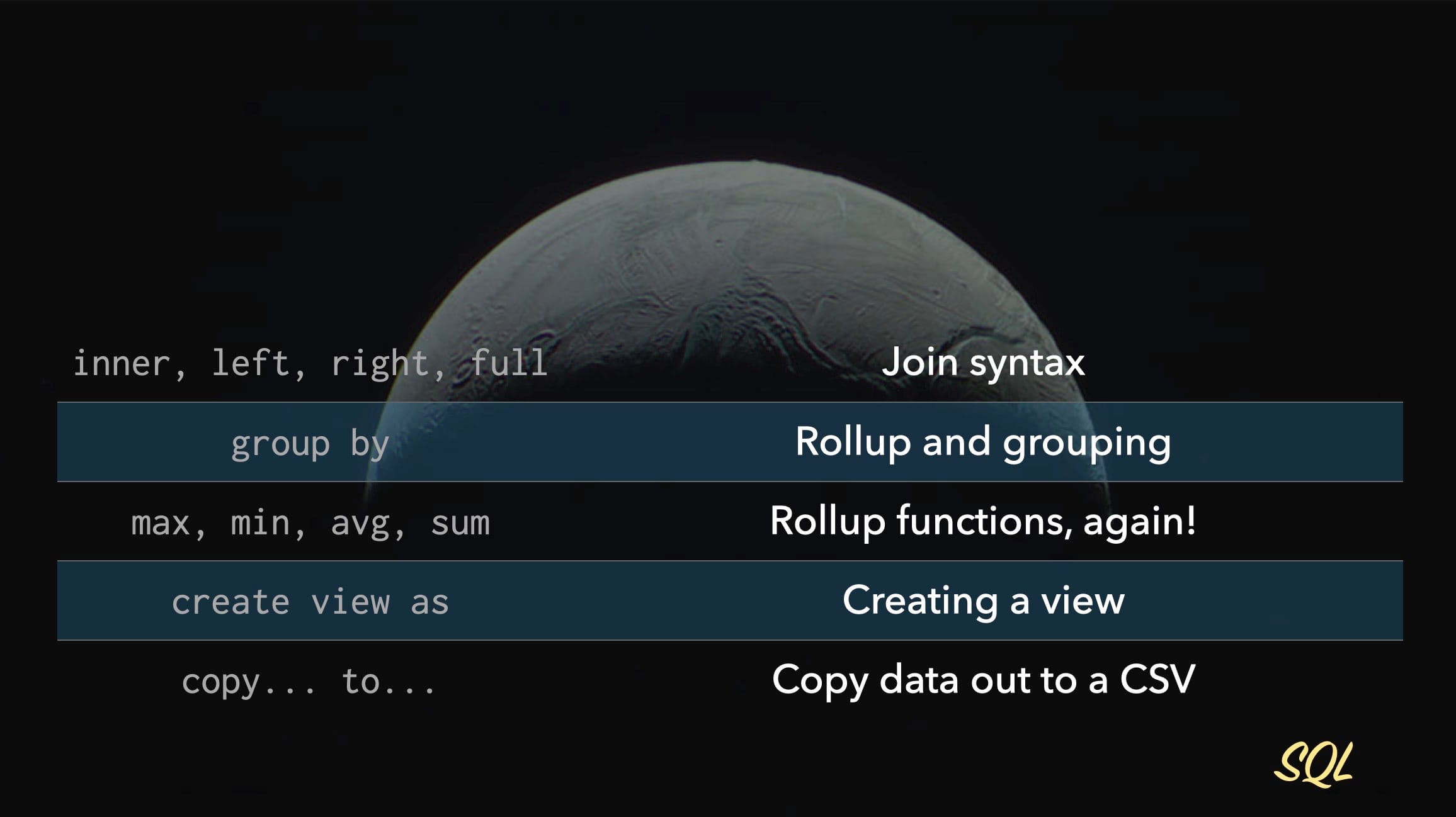 Summary, and Farewell!