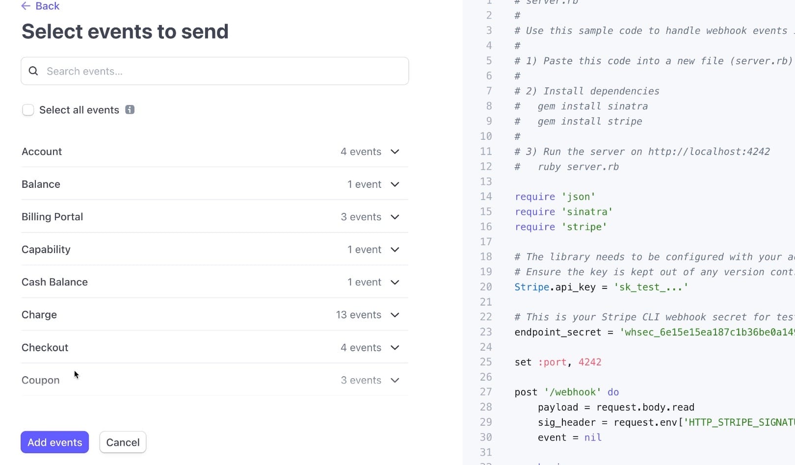 Creating the Stripe Receiver