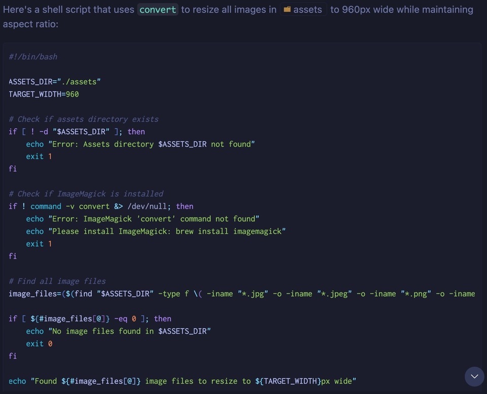 Script for converting images